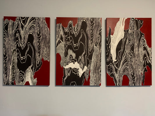 Topography Series | Traveling (Triptych)